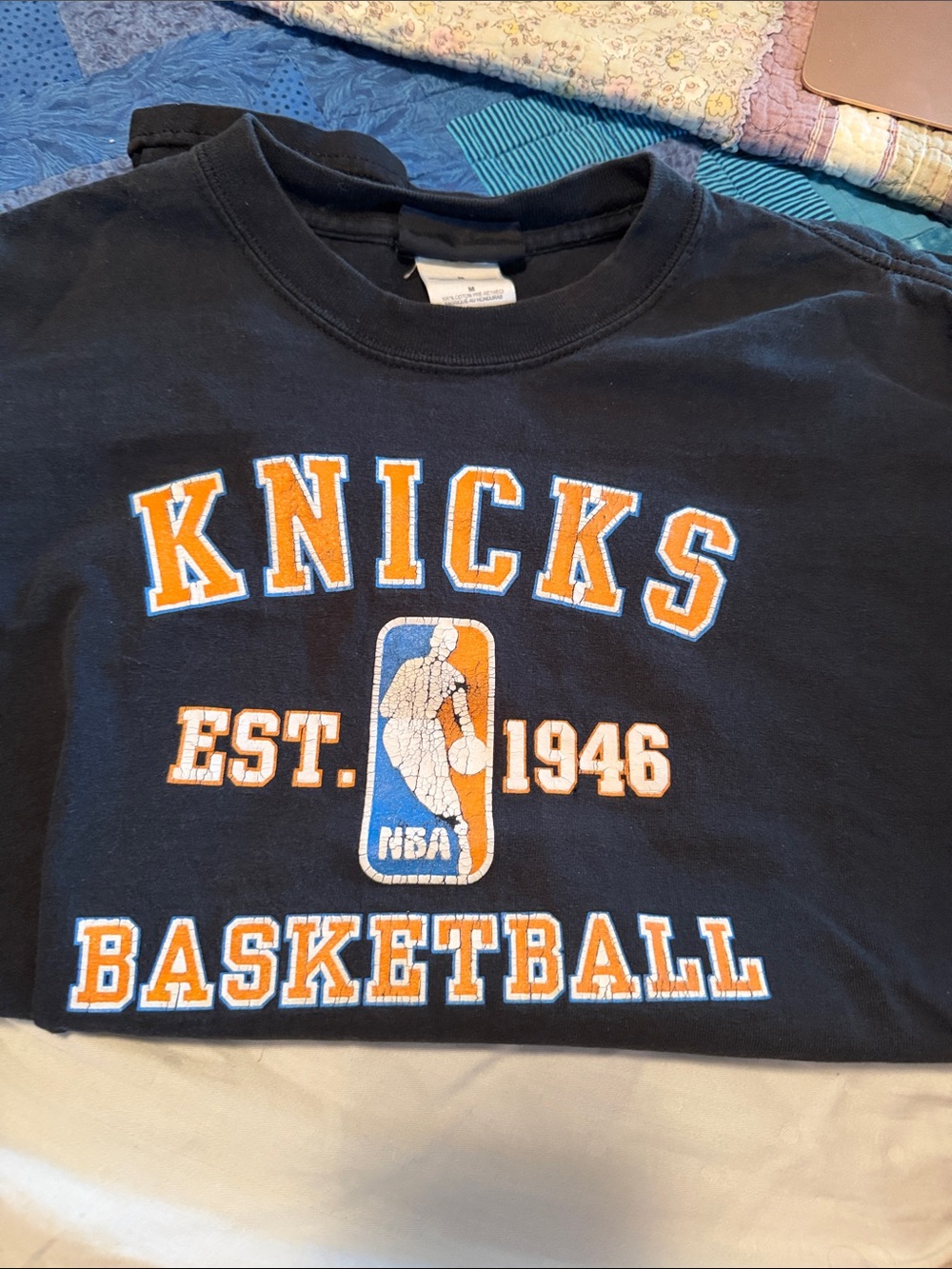 Kids Knicks Basketball Graphic Tee - Navy